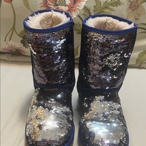 UGG Sequin Winter Boots - Blue and Silver